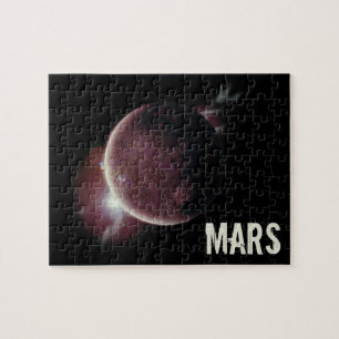 Puzzle Illustration de Mars planète rouge 3d univers espa