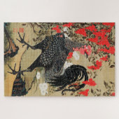 Puzzle Illustration de Nandina et Rooster par Ito Jakuchu (Horizontal)