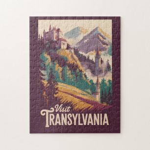 Puzzle Illustration de paysage de Transylvanie Art de voy