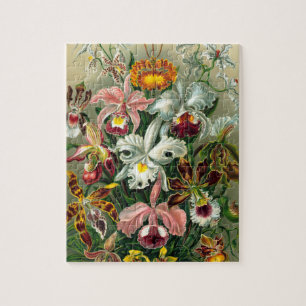 Puzzle Illustration de peinture florale vintage orchidée