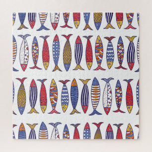 Puzzle Illustration de poisson mignon : Enfants Arrière -