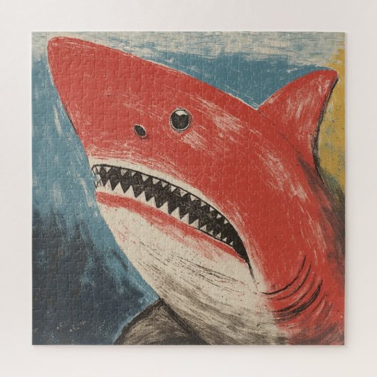 Puzzle Illustration de requin coloré (Vertical)