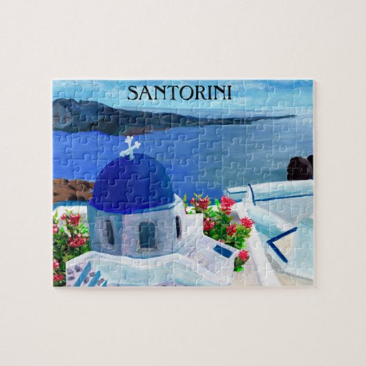 Puzzle Illustration de Santorin Grèce (Horizontal)