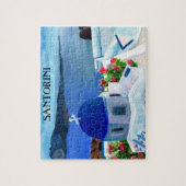 Puzzle Illustration de Santorin Grèce (Vertical)