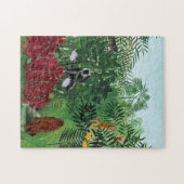 Puzzle Illustration de singes de la forêt tropicale vinta (Horizontal)