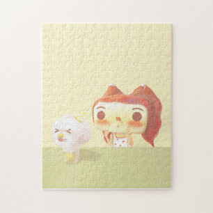 Puzzle Illustration de soda pour filles et chiens
