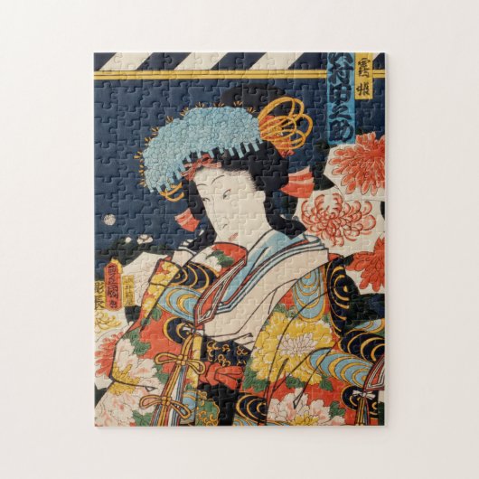 Puzzle Illustration de style Ukiyo-e par Toyohara Kunichi (Vertical)