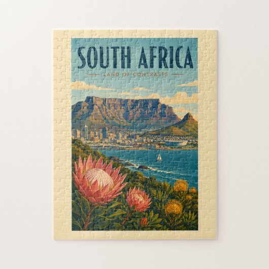 Puzzle Illustration de Table Mountain en Afrique du Sud p (Vertical)