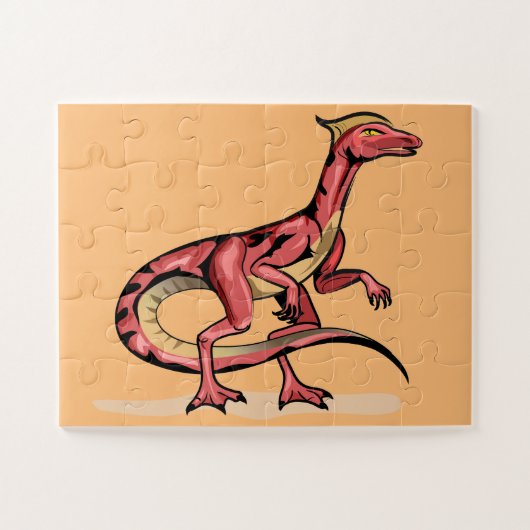 Puzzle Illustration De Velociraptor. (Horizontal)