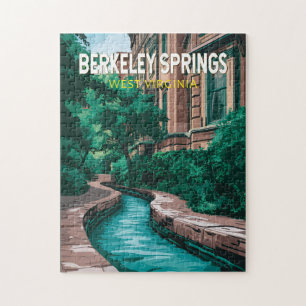 Puzzle Illustration de voyage à Berkeley Springs Virginie
