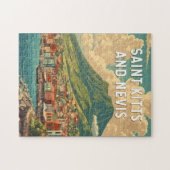 Puzzle Illustration de voyage à Saint-Kitset-Nevis Art (Horizontal)