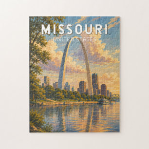 Puzzle Illustration de voyage d'art vintage du Missouri