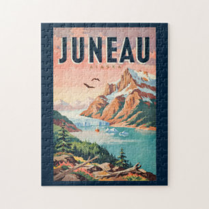 Puzzle Illustration de voyage de glacier d'Alaska de June