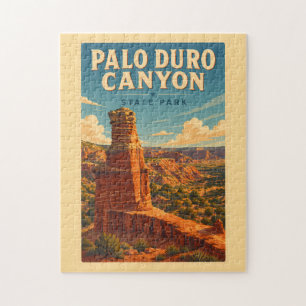 Puzzle Illustration de voyage du canyon de Palo Duro au T