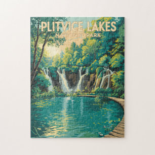 Puzzle Illustration de voyage du parc national des lacs d