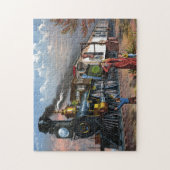 Puzzle Illustration de voyage du train vintage (Vertical)