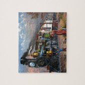 Puzzle Illustration de voyage du train vintage (Vertical)
