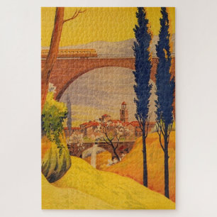 Puzzle Illustration de voyage ferroviaire vintage