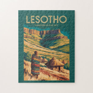 Puzzle Illustration de voyage rétro sur le Drakensberg du
