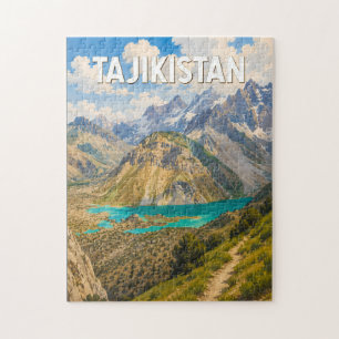 Puzzle Illustration de voyage vintage au Tadjikistan
