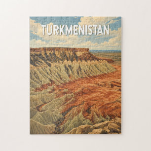 Puzzle Illustration de voyage vintage au Turkménistan