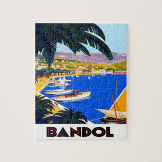 Puzzle Illustration de voyage vintage Côte d'Azur