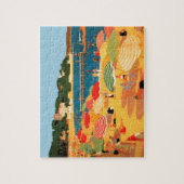 Puzzle Illustration de voyage vintage Riviera Beach (Vertical)