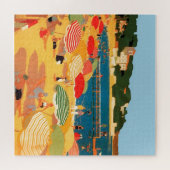 Puzzle Illustration de voyage vintage Riviera Beach (Horizontal)