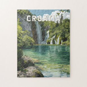 Puzzle Illustration de voyage vintage sur la Croatie