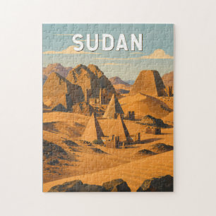 Puzzle Illustration de voyage vintage sur le Soudan