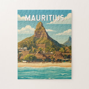 Puzzle Illustration de voyage vintage sur Maurice