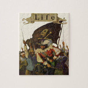 Puzzle Illustration de Wyeth sur la vie de pirate vintage