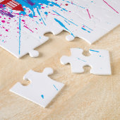 Puzzle Illustration d'éclaboussure de peinture d'horizon (Côté)