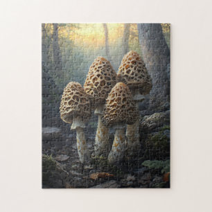 Puzzle Illustration des champignons morel