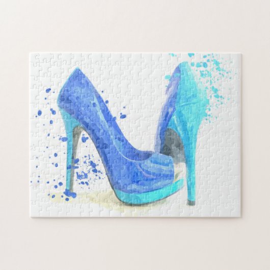 Puzzle Illustration des chaussures bleues (Horizontal)