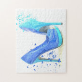 Puzzle Illustration des chaussures bleues (Vertical)