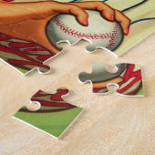 Puzzle Illustration des filles de baseball vintage (Côté)