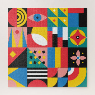 Puzzle Illustration des formes colorées géométriques néo