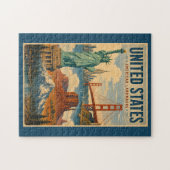 Puzzle Illustration des monuments américains des États-Un (Horizontal)