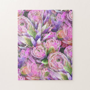 Puzzle Illustration des succulents colorés