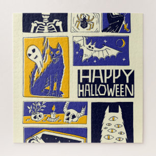 Puzzle Illustration d'Halloween du livre de bande dessiné