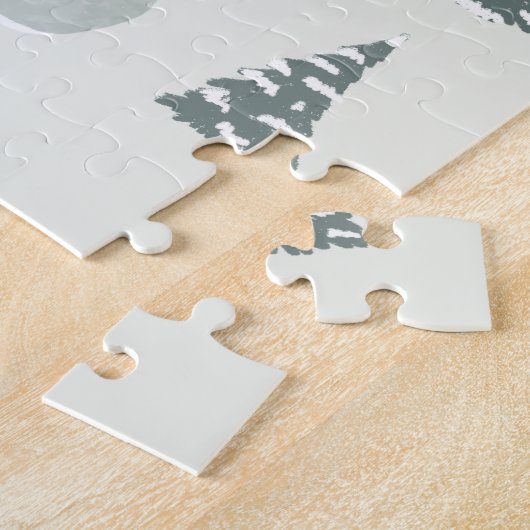 Puzzle Illustration d'hiver de la patinoire confortable (Côté)