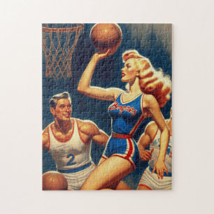 Puzzle Illustration du basket-ball rétro