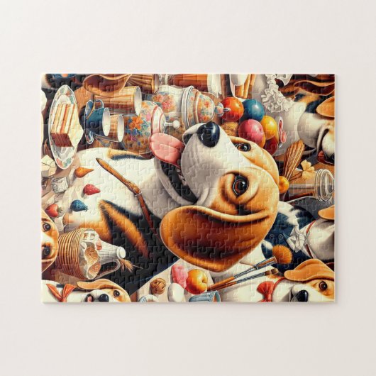 Puzzle Illustration du Beagle rétro (Horizontal)