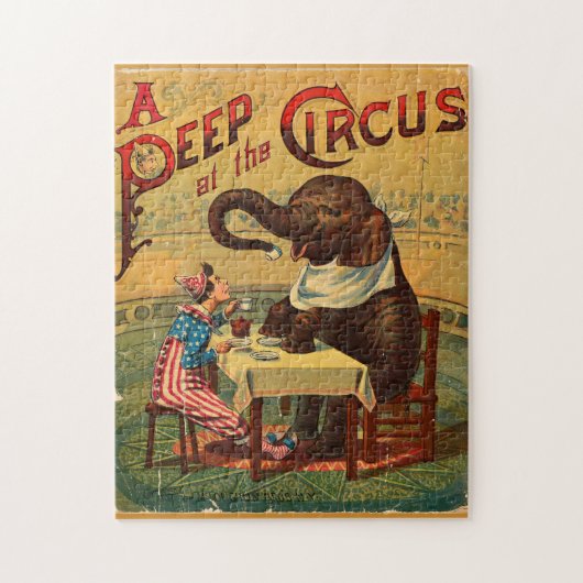 Puzzle Illustration du cirque Vintage Art Antique (Vertical)
