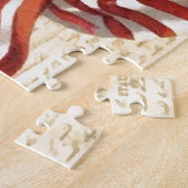 Puzzle Illustration du drapeau de l'Amérique vintage (Côté)