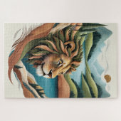Puzzle Illustration du lion hybride vibrant Faune (Horizontal)
