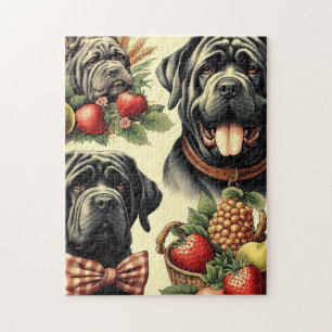 Puzzle Illustration du Mastiff napolitain vintage
