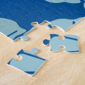 Puzzle Illustration du motif floral bleu japonais (Côté)