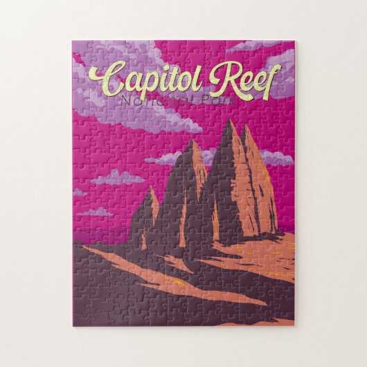 Puzzle Illustration du parc national Capitol Reef Art de (Vertical)